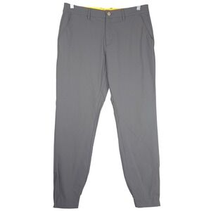 Macade Golf Mens Grey Slim Fit Jogger Pants Performance Size 34 (Fits 33)